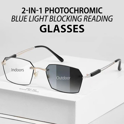✨Sapphire high hardness✨Anti blue progressive Far And Near Dual-Use  Presbyopic Glasses