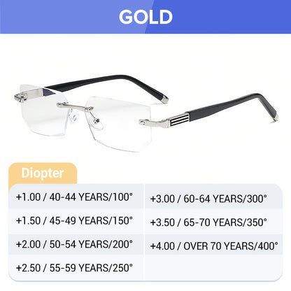 ✨Sapphire high hardness✨Anti blue progressive Far And Near Dual-Use  Presbyopic Glasses