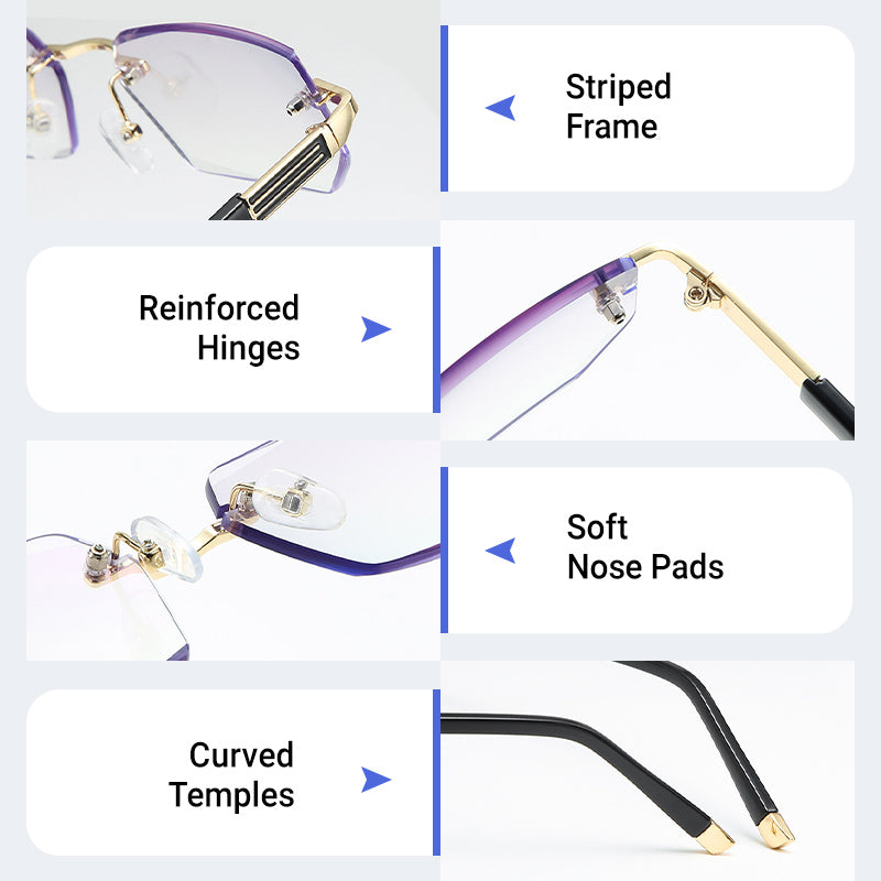 ✨Sapphire high hardness✨Anti blue progressive Far And Near Dual-Use  Presbyopic Glasses